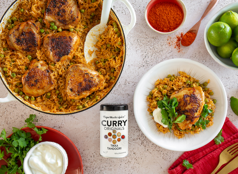 One Pot Tandoori Chicken & Coconut Rice Curry